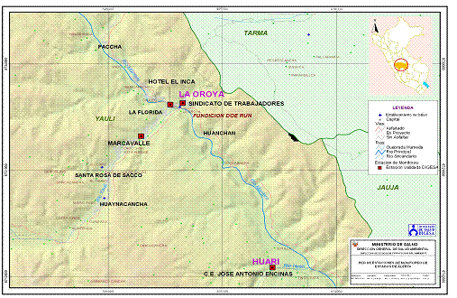 Mapa de La Oroya