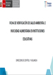 Ficha de Verificación de Salud Ambiental e Inocuidad Alimentaria en Instituciones Educativas